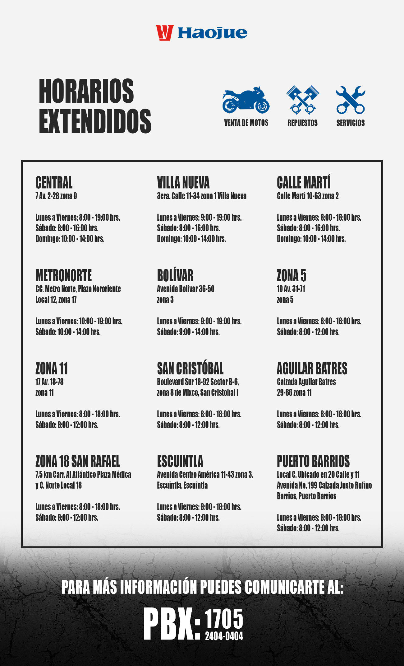 Horarios Extendidos